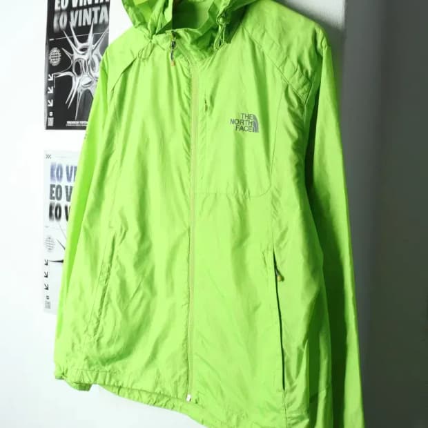 (L) 노스페이스 집업 바람막이 점퍼자켓 경량 그린-15785