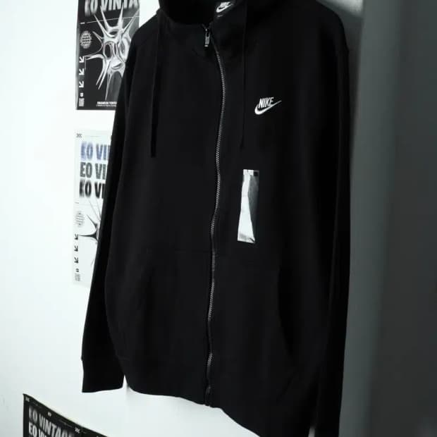 (L-XL) 나이키 후드집업 새상품 블랙 올드스쿨-15788