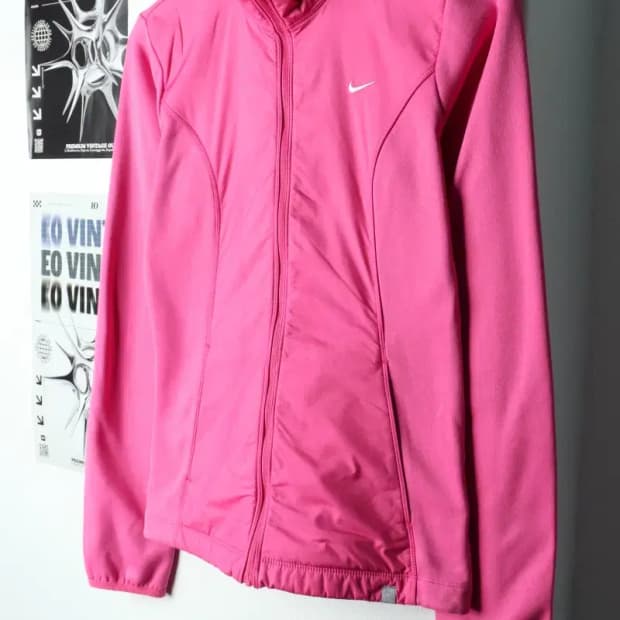 W(S) 나이키 집업져지 트랙탑 핑크 기모 딸기우유-157D5