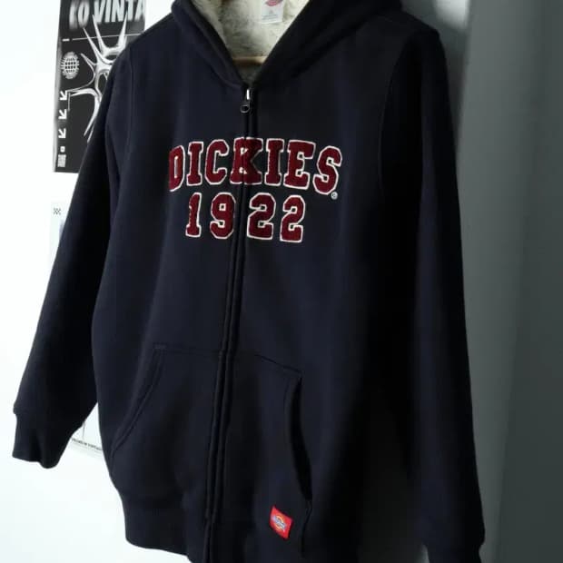 W(S-M) 디키즈 후드집업 네이비 기모 올드스쿨-157D6