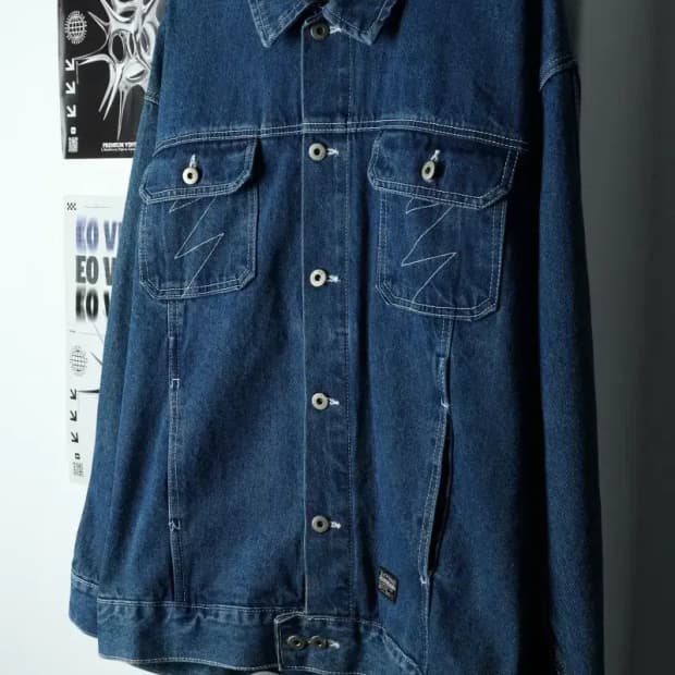 (L) 브랜드빈티지 집업 바람막이 점퍼자켓 더워스나우 데님-157FC