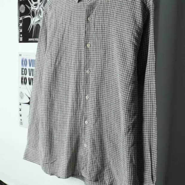 (L) 닥스 셔츠 남방 체크 린넨 마-15807