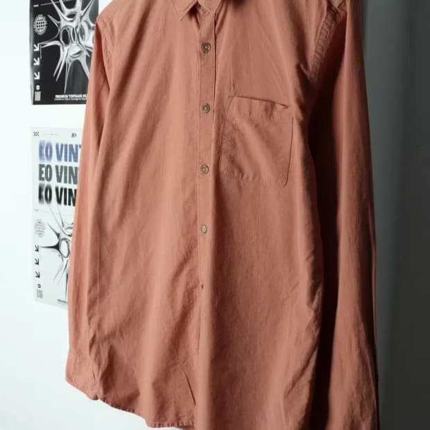 (L) 시리즈 셔츠 남방 브라운 무지-15812