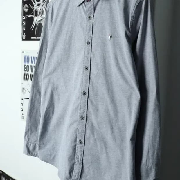(L) 질스튜어트 셔츠 남방 무지 스판 그레이-15813