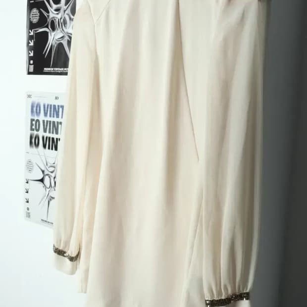 W(M) 브랜드빈티지 셔츠 남방 모조에스핀 베이지 블라우스-1581A