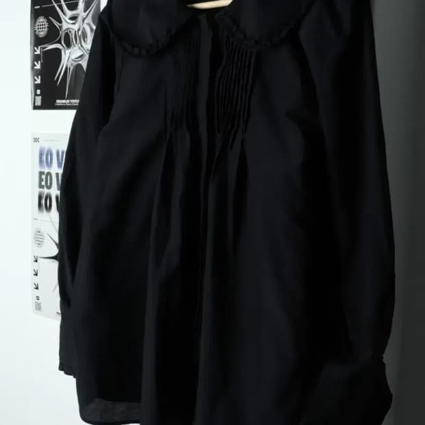 W(L) 칼라거펠트 셔츠 남방 블라우스 블랙-1581C