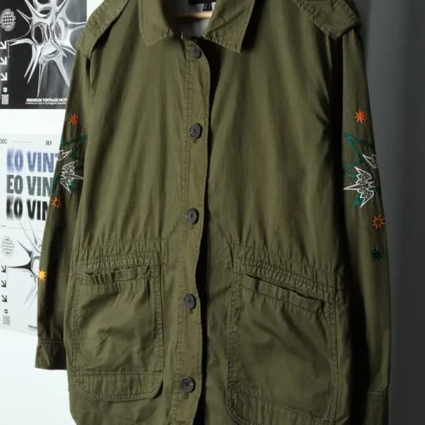 W(S) 카이아크만 집업 바람막이 점퍼자켓 자수 야상 한정판-1581F