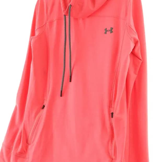 (S-M) 언더아머 후드티셔츠 기능성 핑크 운동-1585C