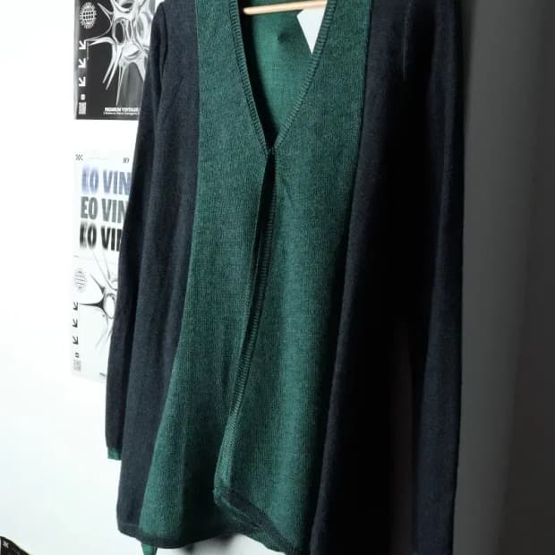 W(S) 브랜드빈티지 니트 가디건 더아이잗 그린-15912