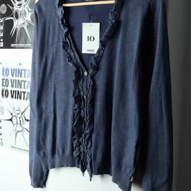 W(XS) 폴로 랄프로렌 니트 가디건 블루 레이스 한정판-15915