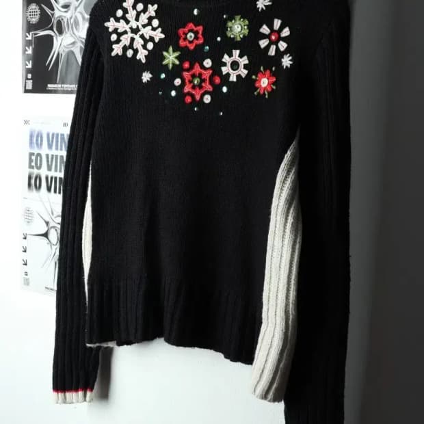 W(M) 브랜드빈티지 니트 크리스토퍼앤뱅크 블랙 폴라-15919