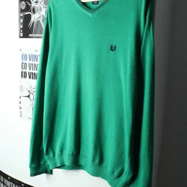 (M-XL) 브랜드빈티지 니트 챕스 브이넥 빅사이즈-1591D