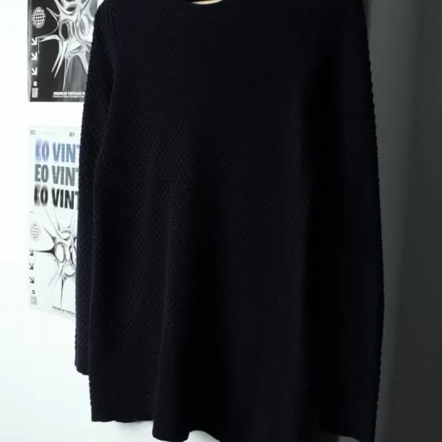 W(S) 코스 니트 와플 네이비-15931