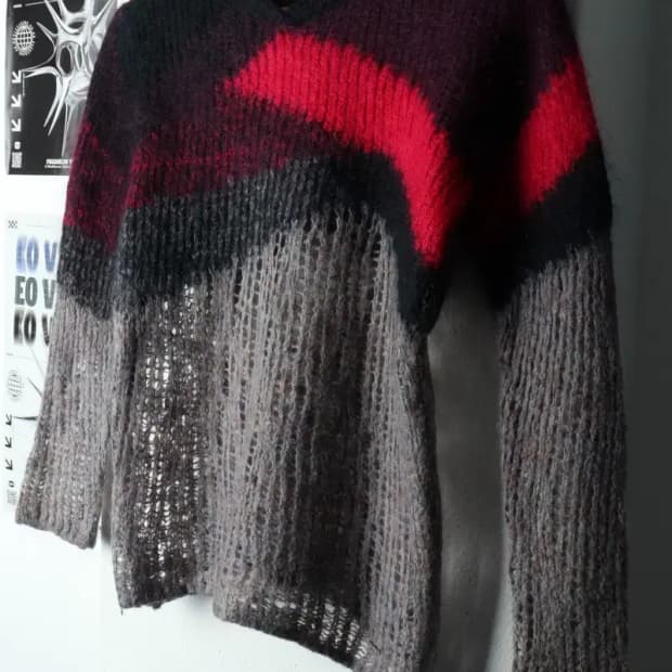 W(S-M) 디젤 니트 그런지 컬러믹스 유니크 한정판-1593A