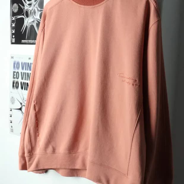 W(XL) 타임 맨투맨 티셔츠 한섬 핑크 올드스쿨-159C8