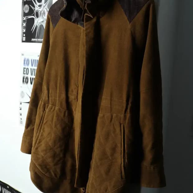 W(M-F) 타임 집업 바람막이 점퍼자켓 한섬 사용감 스웨이드-15A5A