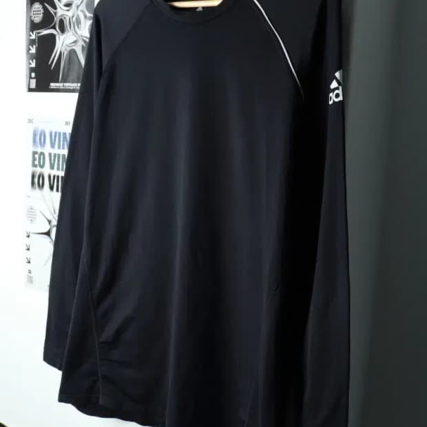 (XL) 아디다스 긴팔티셔츠 기능성 나그랑 블랙-15A39