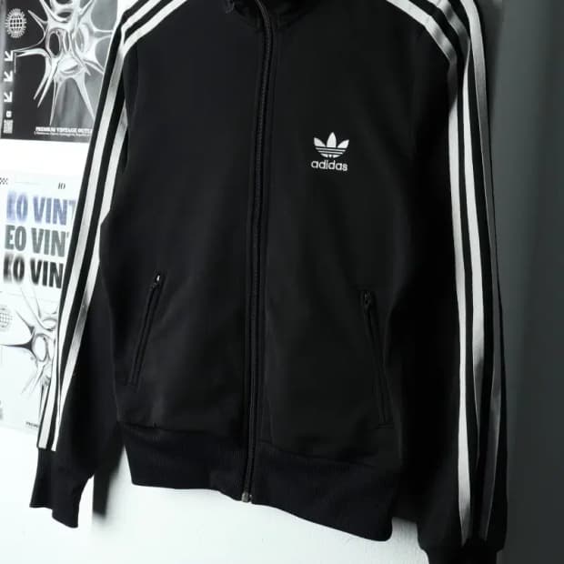 W(L) 아디다스 집업져지 트랙탑 오리지널 파버 블랙-15A3E