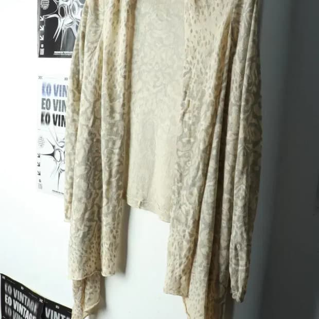 W(F) 브랜드빈티지 니트 가디건 쟈딕앤볼테르 린넨 레오파드-15A46