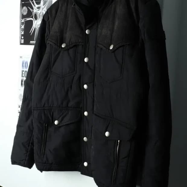 (M-L) 디젤 패딩 점퍼자켓 테크웨어 블랙 한정판-15A4A