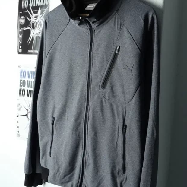 (L-XL) 퓨마 후드집업 그레이 기능성 폴리-15A9E