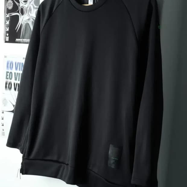 (L) 아디다스 맨투맨 티셔츠 기능성 블랙-15AA4