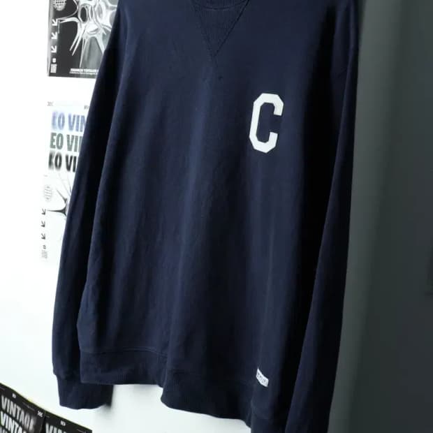 (XL) 커버낫 맨투맨 티셔츠 네이비 로고-15AA5