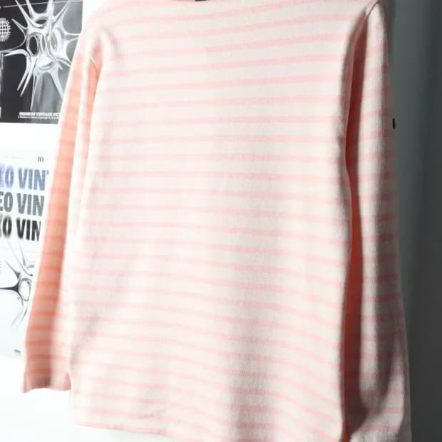 W(M) 세인트제임스 긴팔티셔츠 스트라이프 핑크-15AA8