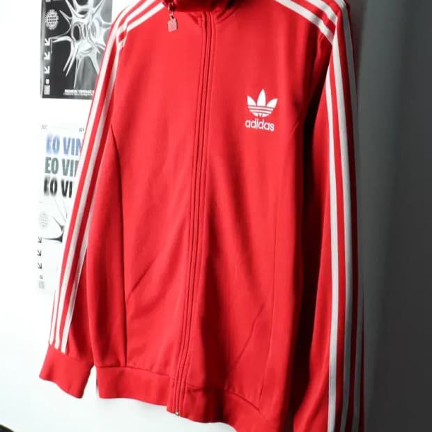 (L) 아디다스 집업져지 트랙탑 유로파 레드-15AB0