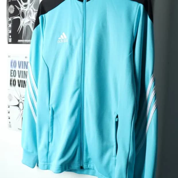 (L) 아디다스 집업져지 트랙탑 연블루 올드스쿨-15AB1
