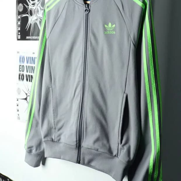 (S) 아디다스 집업져지 트랙탑 파이어버드 그레이 삼선-15AB2