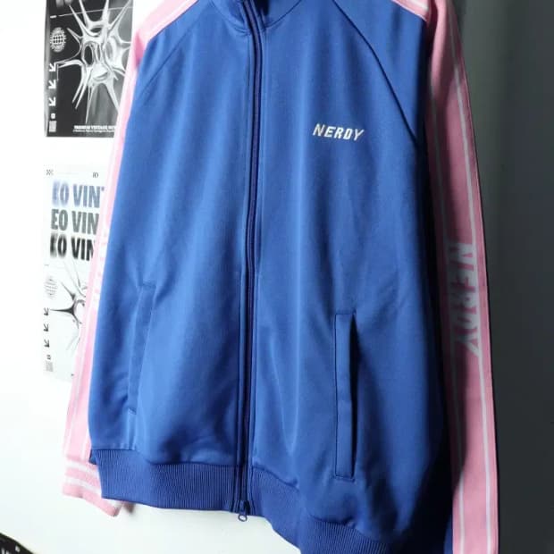 (M-XL) 널디 집업져지 트랙탑 오버핏 블루 희귀 매물-15AB3