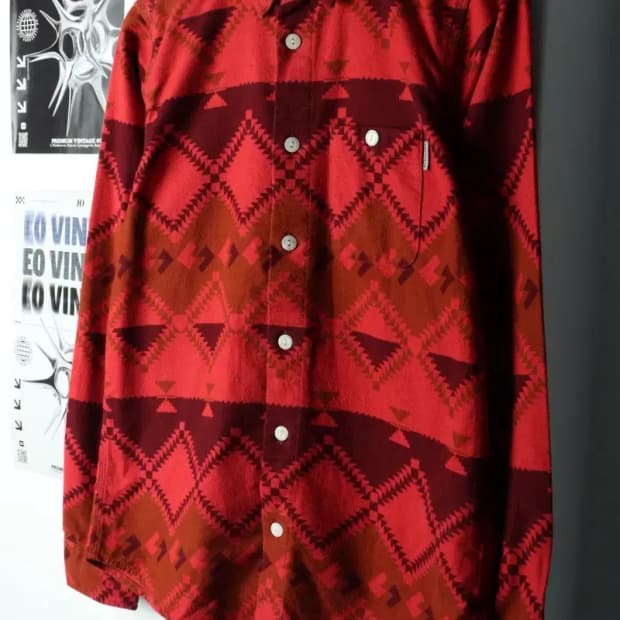 (S) 칼하트 셔츠 남방 나바호 에스닉 레드 아메카지-15ABB