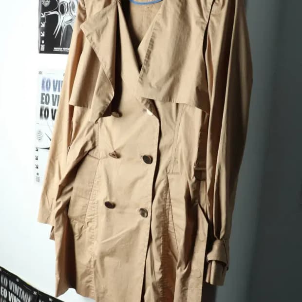 W(S) 타임 코트자켓 한섬 베이지 더블-15AD6