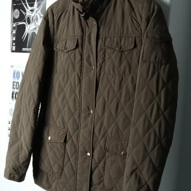 W(M) 빈폴 패딩 점퍼자켓 퀄팅 누빔 카키-15AE1