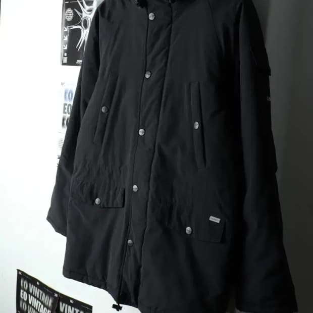 (XS-S) 칼하트 패딩 점퍼자켓 블랙 올드스쿨 한정판 오리털-15B22