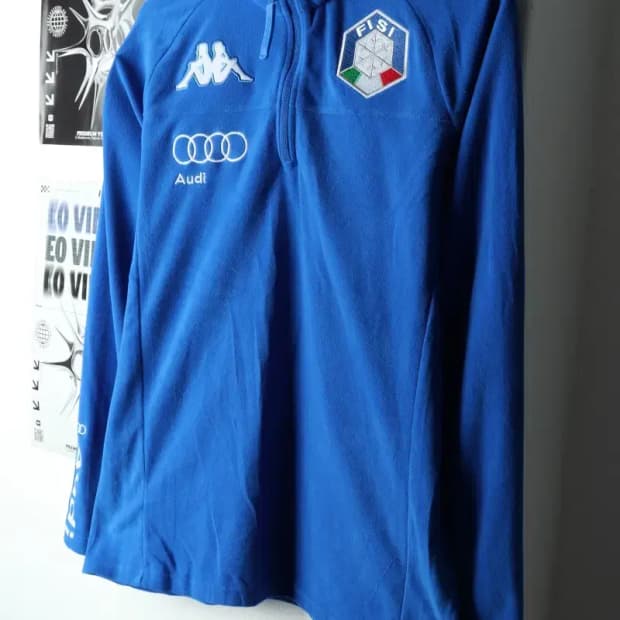 (L-XL) 카파 카라 긴팔티셔츠 후리스 이탈리아 스키팀-15B38