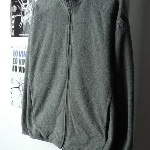 W(L) 아디다스 집업 바람막이 점퍼자켓 후리스 그레이-15B40