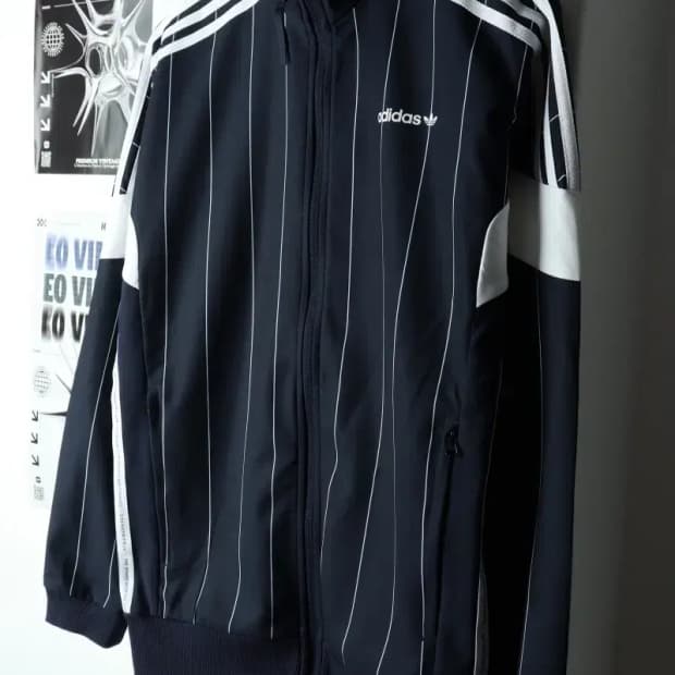 (L) 아디다스 집업 바람막이 점퍼자켓 새상품 스트라이프 도쿄-15B42