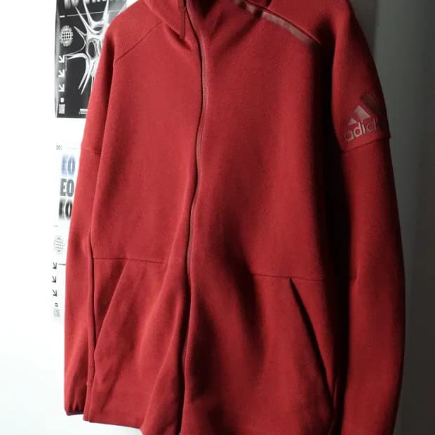 (L) 아디다스 후드집업 새상품 버건디 올드스쿨-15B49