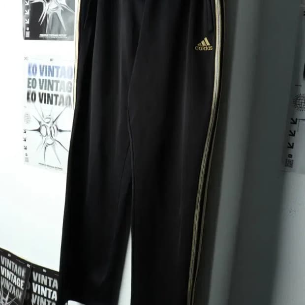 (XL) 아디다스 트레이닝복 바지 금장 기모 두툼 삼선 한정판-21E0
