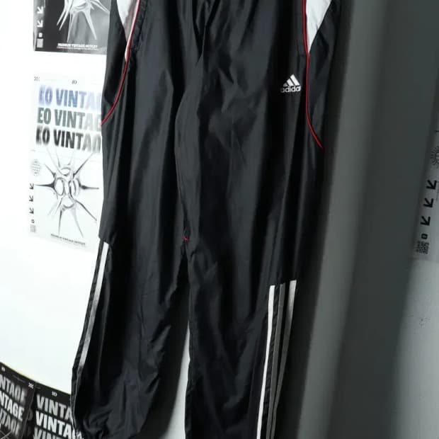 (L-XL) 아디다스 트레이닝복 바지 땀복 블랙 조거 올드스쿨-21E2