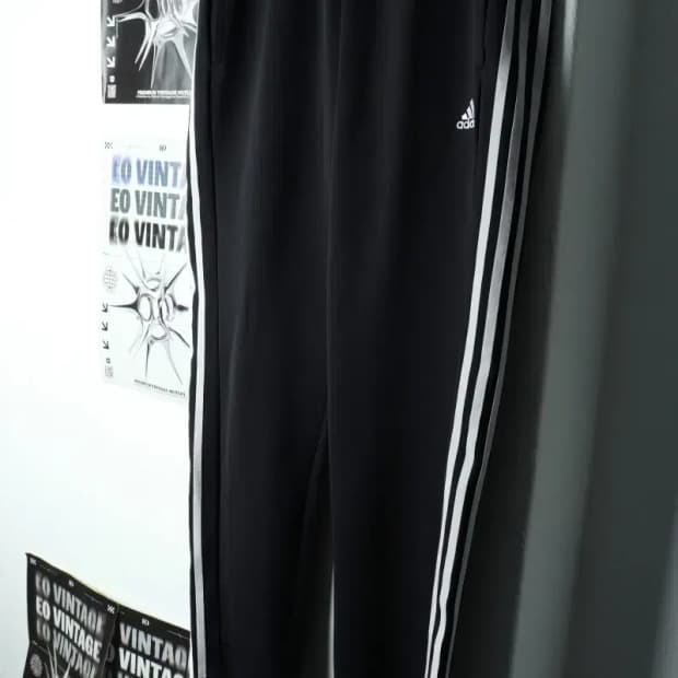 (XL) 아디다스 트레이닝복 바지 블랙 삼선 올드스쿨-21E3