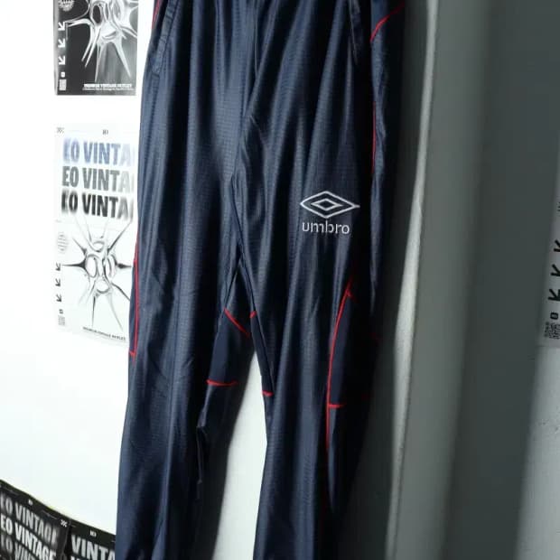 (M-L) 엄브로 트레이닝복 바지 축구 네이비 조거 일본판-21E8