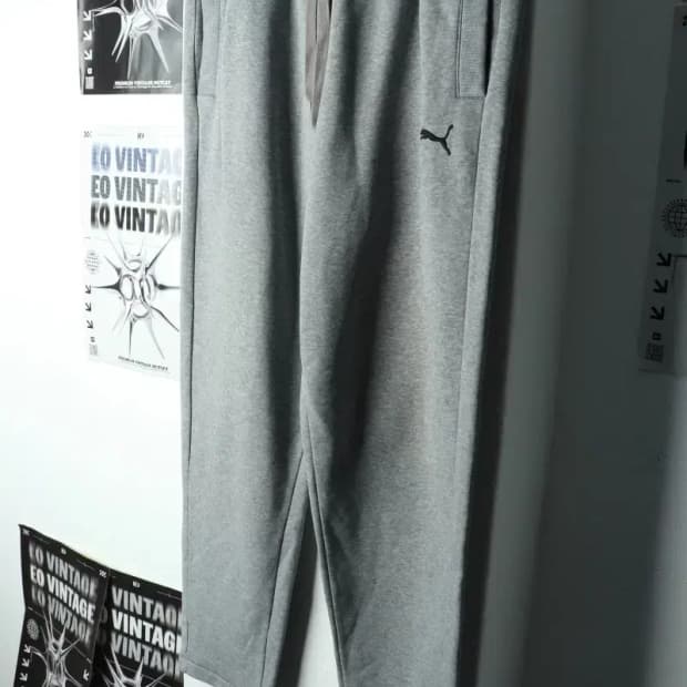 (XL) 퓨마 트레이닝복 바지 그레이 기모 면-21EB