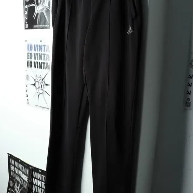 (L) 아디다스 트레이닝복 바지 사용감 기모 블랙-21EF