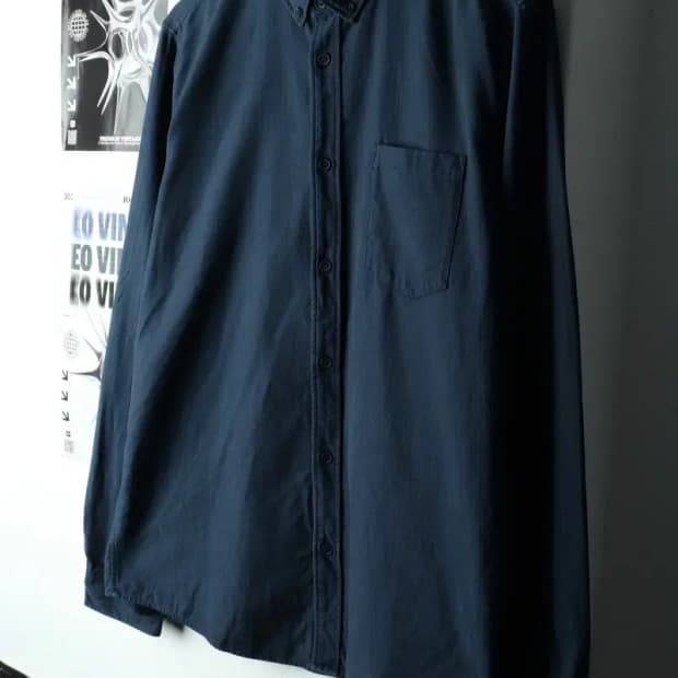 (M-L) 코스 셔츠 남방 네이비 포켓 무지-15BEA