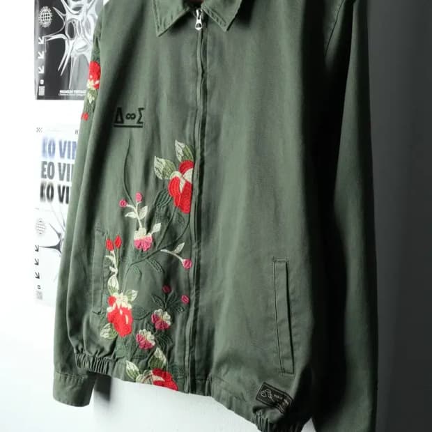 (M-L) 브랜드빈티지 집업 바람막이 점퍼자켓 자라 자수-15BED