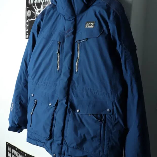 (L) K2 케이투 패딩 점퍼자켓 고어텍스 구스다운 블루-15BFE