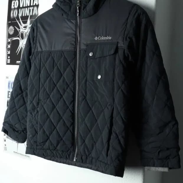 (S) 컬럼비아 패딩 점퍼자켓 아동 키즈 퀄팅 네이비-15C00